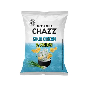 Bulvių traškučiai grietinės ir svogūnų skonio CHAZZ, 130 g.