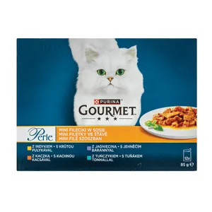 Visavertis šlapiasis ėdalas suaugusioms katėms įvairių skonių GOURMET PERLE,85g