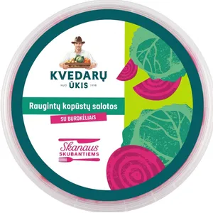 Raugintų kopūstų salotos su burokėliais KVEDARŲ ŪKIS, 400 g