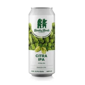 Alus CITRA IPA BEAR & BOAR, 5,5 %, 0,44 l