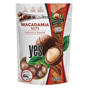 Makadamijų riešutai YES įpjauti, kepti 150g