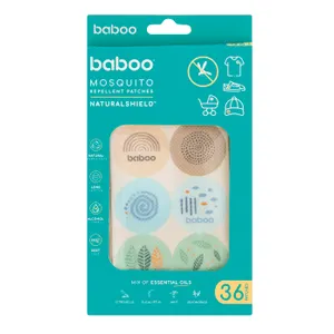 BABOO NaturalShield lipdukai nuo uodų, 36 vnt