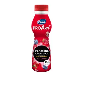 Miško uogų skonio baltyminis jogurto gėrimas VALIO PROFEEL, 0,1 % rieb., 275 g