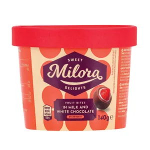 Braškės šokolade MILORA, 140 g