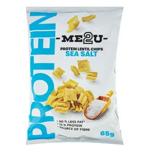 Užkandis ME2U PROTEIN LENTIL CHIPS SEA SALT, 65 g
