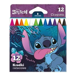 Vaškinės kreidelės  STITCH, 12 spalvų