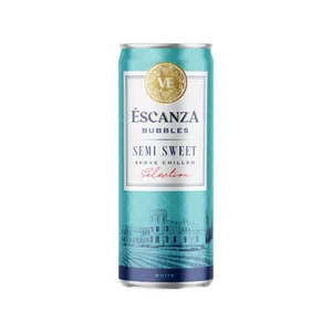 Gazuotas fermentuotas alkoholinis gėrimas ESCANZA Bubbles Semi Sweet 7,5% 0,25L