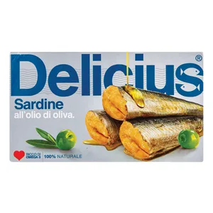 Sardinės alyvuogių aliejuje DELICIUS, 120g