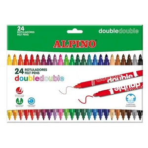 Alpino Double Flamasteriai dvipusiai, 24 spalvų