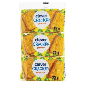 Krekeriai CLEVER CLASSIC, 3 x 75 g