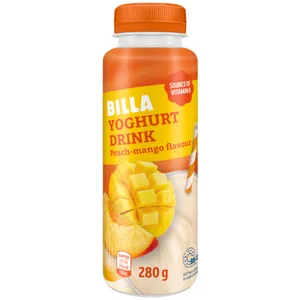 Jogurtinis gėrimas persikų, mango skonio BILLA, 280 g