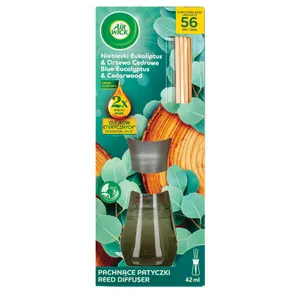 Kvapas su lazdelėmis AIR WICK Blue Eucalyptus&Cedarwood, 42 ml