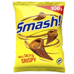 Kukurūzų užkandis SMASH, su pieniniu šokoladu, 100g