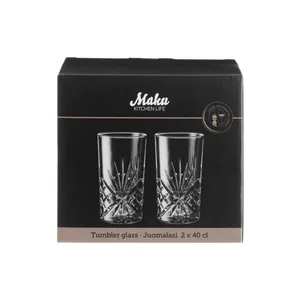 Stiklinės MAKU 400 ml, 2 vnt., pilkos spalvos
