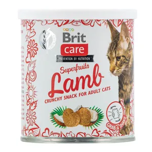Pašaro papildas katėms BRIT CARE CAT TREAT SUPERFRUITS LAMB, 100 g
