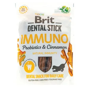 Pašaro papildas šunims BRIT DENTAL STICK TREAT IMMUNO PROBIOTICS & CINNAMON, 251 g