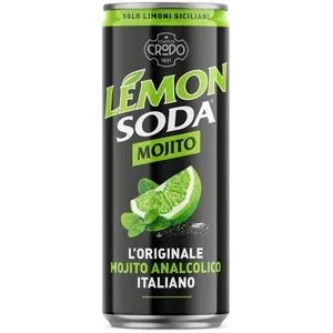 Gazuotas gaivusis gėrimas CRODO Lemon soda Mojito, 330 ml