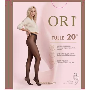 Moteriškos pėdkelnės ORI TULLE 20 DEN, 4 dydis, spalva NERO