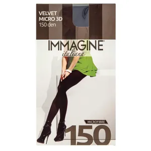 Moteriškos pėdkelnės IMMAGINE MICRO VELVET 150 DEN, 5 dydis, spalva NERO
