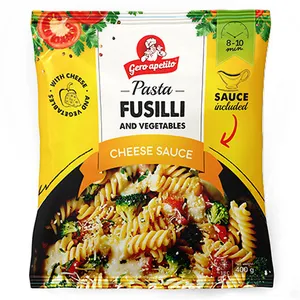 Šaldytas patiekas fusilli makaronai su daržovėmis sūrio padaže GERO APETITO, 400g