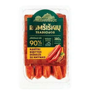 Dešrelės su kmynais RUMŠIŠKIŲ TRADICIJOS, 380 gr. A.r.