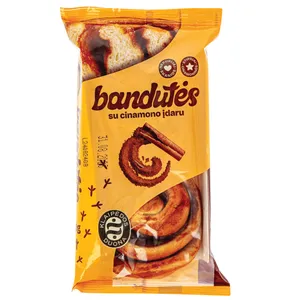 Bandelės su cinamono įdaru KLAIPĖDOS DUONA, 2 x 65 g