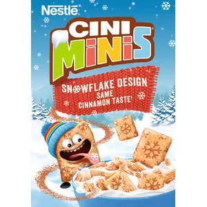 Kviečių kvadratėliai su cinamonu NESTLE CINI MINIS, 375 g