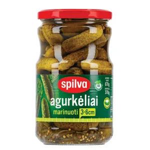 Marinuoti agurkėliai SPILVA, 670 g