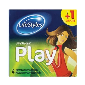 Prezervatyvai LIFESTYLES PLAY, 4 vnt.