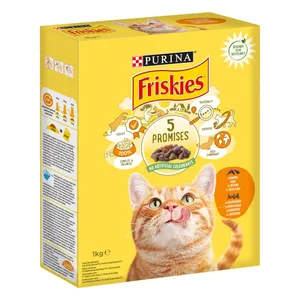 Su vištiena ir pridėtomis daržovėmis visavertis ėdalas suaugusioms katėms FRISKIES, 1 kg