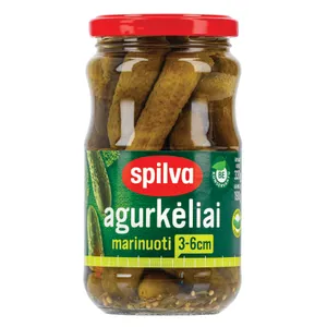 Marinuoti agurkėliai SPILVA, 330 g