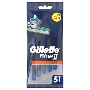 Vienkartiniai skustuvai GILLETTE BLUE II PLUS, 5 vnt.