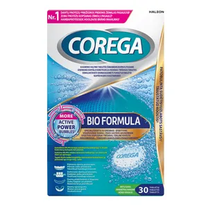 Protezų valiklis COREGA TABS BIO FORMULA, 30 vnt.