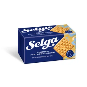 Sutirštinto pieno skonio sausainiai SELGA, 180 g