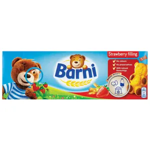 Biskvitinis pyragaitis su braškiniu įdaru BARNI, 150 g
