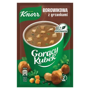 Baravykų sriuba su skrebučiais KNORR CUP-A-SOUP, 15 g
