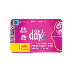 Kasdieniai įklotai su anijonų juostele 155mm GENTLE DAY, 30 vnt.