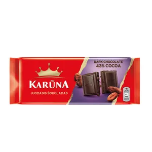 Juodasis šokoladas KARŪNA, 80 g