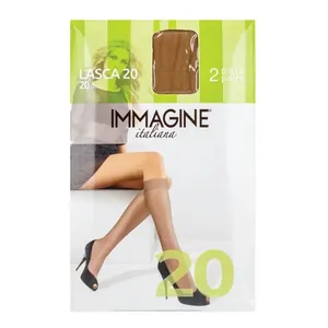 Moteriškos puskojinės IMMAGINE LASCA 20 DEN, vienas dydis, spalva NERO, 2 poros