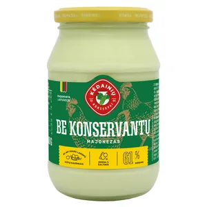 Majonezas BE KONSERVANTŲ, 62% rieb., 430 g