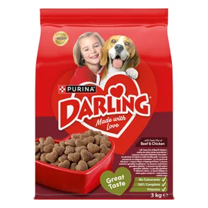 Visavertis šunų ėdalas su mėsa ir daržovėmis DARLING, 3 kg