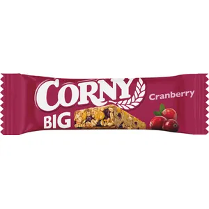 Javainių batonėlis CORNY BIG su spanguolėmis, 50 g