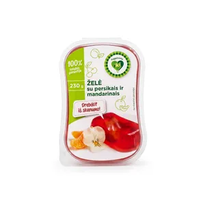 Želė su persikais ir mandarinais, 230 g