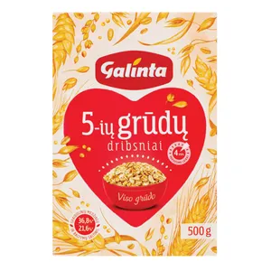 Penkių grūdų dribsniai GALINTA, 500 g