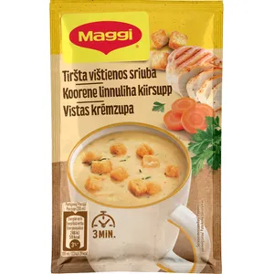 Tirpi vištienos sriuba MAGGI 5 MINUTES su skrebučiais, 16 g