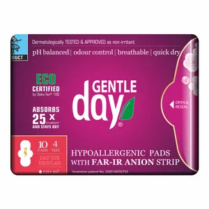 Dieniniai higieniniai paketai su anijonų juostele GENTLE DAY FAR-IR ANION, 10 vnt.