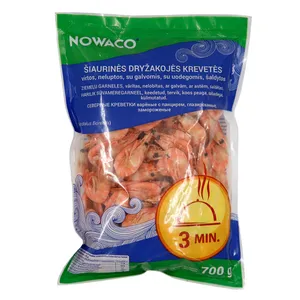 Šaldytos virtos paprast. šiaurinės krevetės NOWACO su kiautais, 700 g
