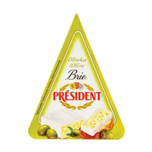 Sūris su alyvuogėmis PRESIDENT BRIE, 125 g