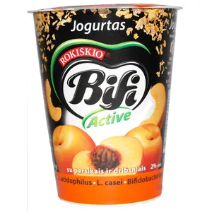 Jogurtas su persikais ir dribsniais BIFI ACTIVE, 360 g