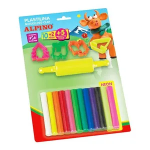 Plastilinas su įrankiais Alpino 10+2 spalvos